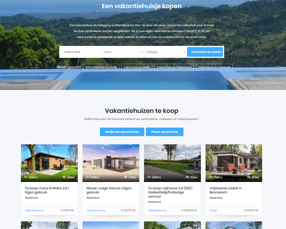Vakantiehuizen Immoboulevard nu ook op eenvakantiehuisjekopen.nl