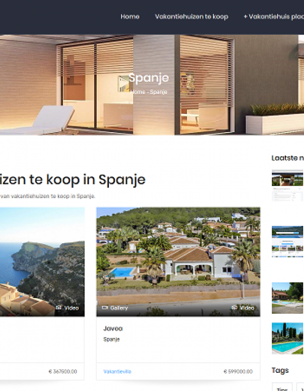vakantiewoningen in Spanje te koop
